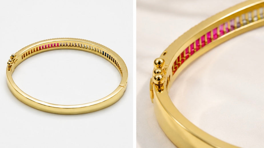 Rainbow Baguette Bangle